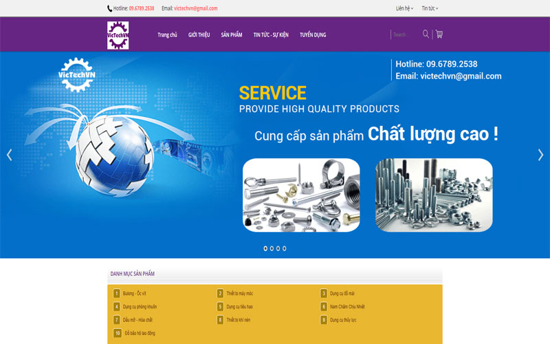 Mẫu thiết kế website bán dây diện đẹp mắt